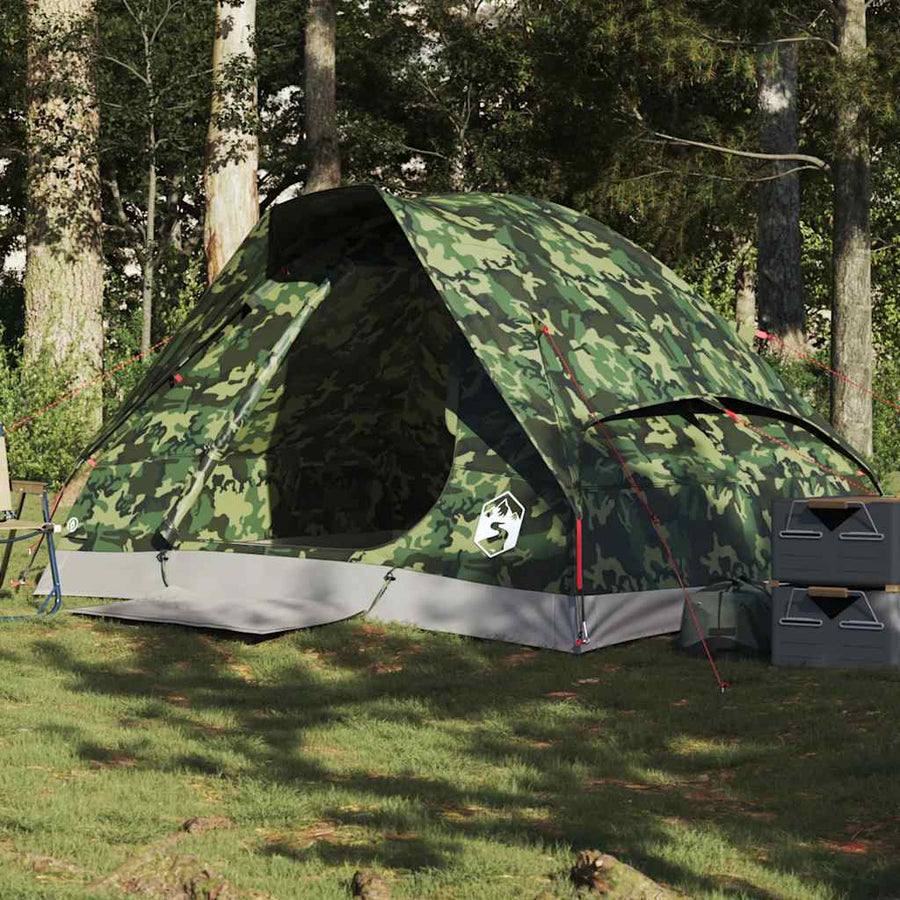 Koepeltent 2-persoons waterdicht camouflage