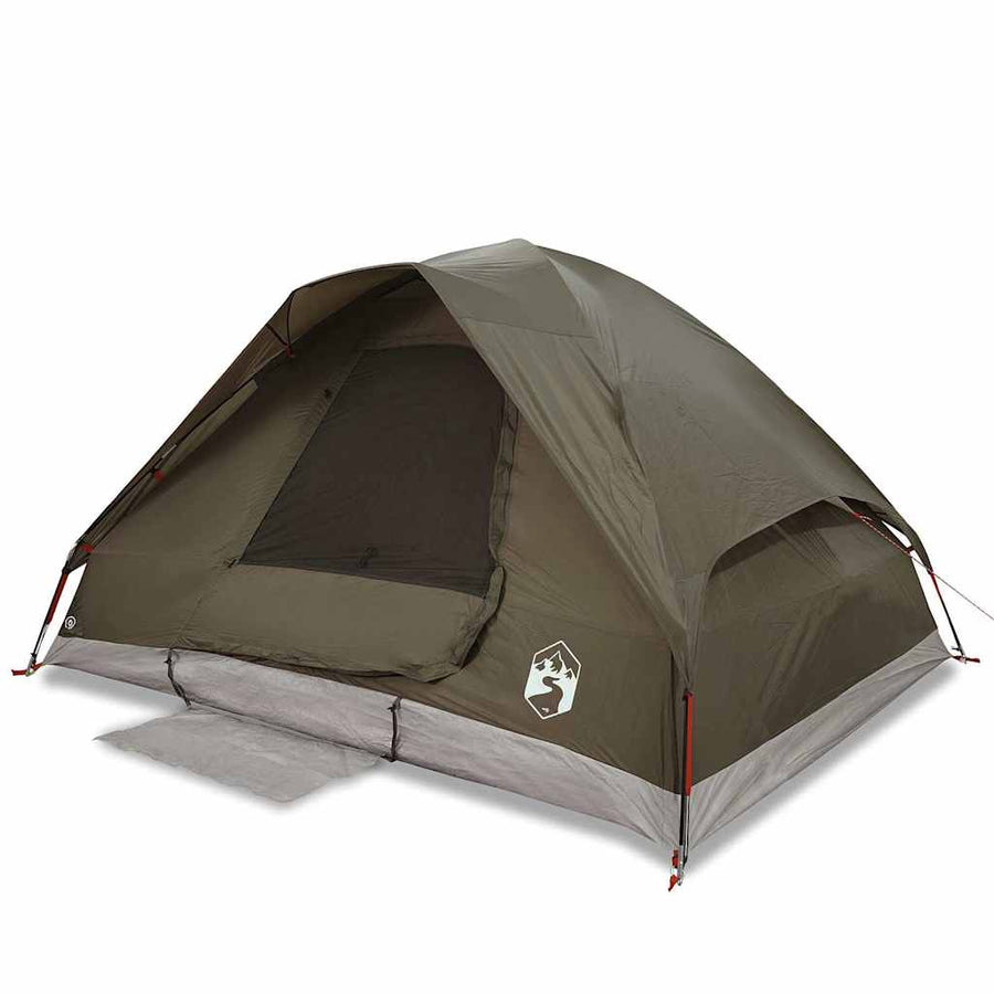 Koepeltent 6-persoons waterdicht bruin