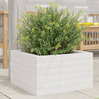 Planter box 40x40x23 cm solid pine wood white