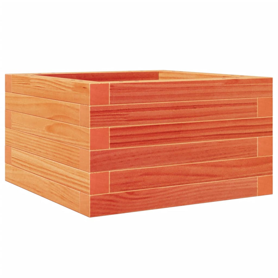 Plantenbak 40x40x23 cm massief grenenhout wasbruin