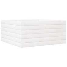 Plantenbak 50x50x23 cm massief grenenhout wit