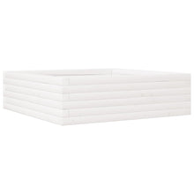 Plantenbak 80x80x23 cm massief grenenhout wit