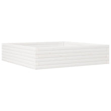 Plantenbak 100x100x23 cm massief grenenhout wit