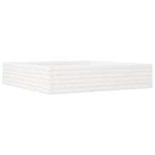 Plantenbak 110x110x23 cm massief grenenhout wit