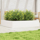 Planter 110x110x23 cm solid pine white