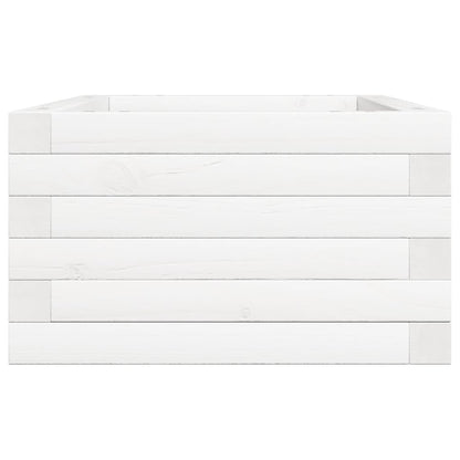 Plantenbak 70x40x23 cm massief grenenhout wit