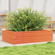 Plantenbak massief grenenhout 90x60x23 cm wasbruin