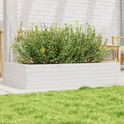 Planter 110x60x23 cm solid pine white