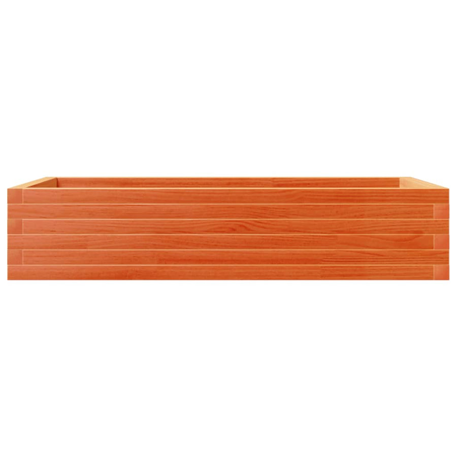 Plantenbak 110x60x23 cm massief grenenhout wasbruin