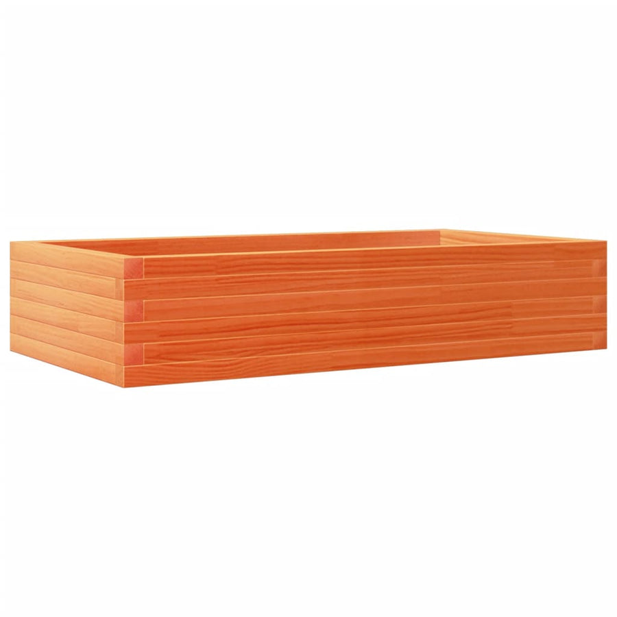 Plantenbak 110x60x23 cm massief grenenhout wasbruin