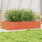 Planter 110x60x23 cm solid pine washed brown