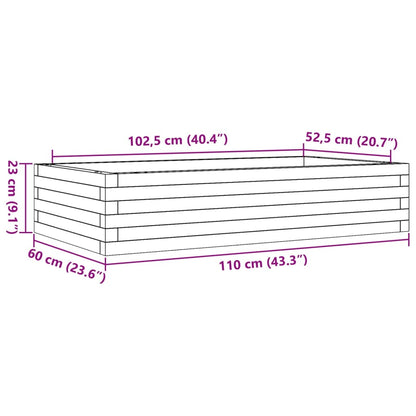 Plantenbak 110x60x23 cm massief douglashout