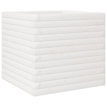 Plantenbak 50x50x45,5 cm massief grenenhout wit