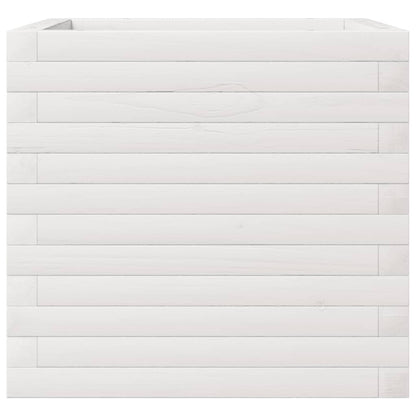 Plantenbak 50x50x45,5 cm massief grenenhout wit