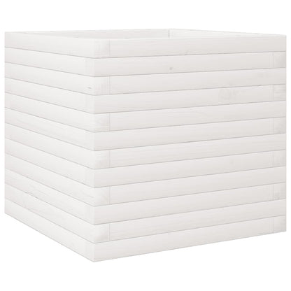 Plantenbak 50x50x45,5 cm massief grenenhout wit
