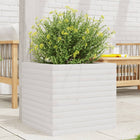 Planter 50x50x45.5 cm solid pine white