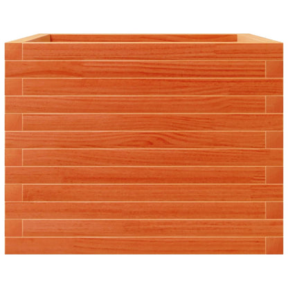 Plantenbak 60x60x45,5 cm massief grenenhout wasbruin