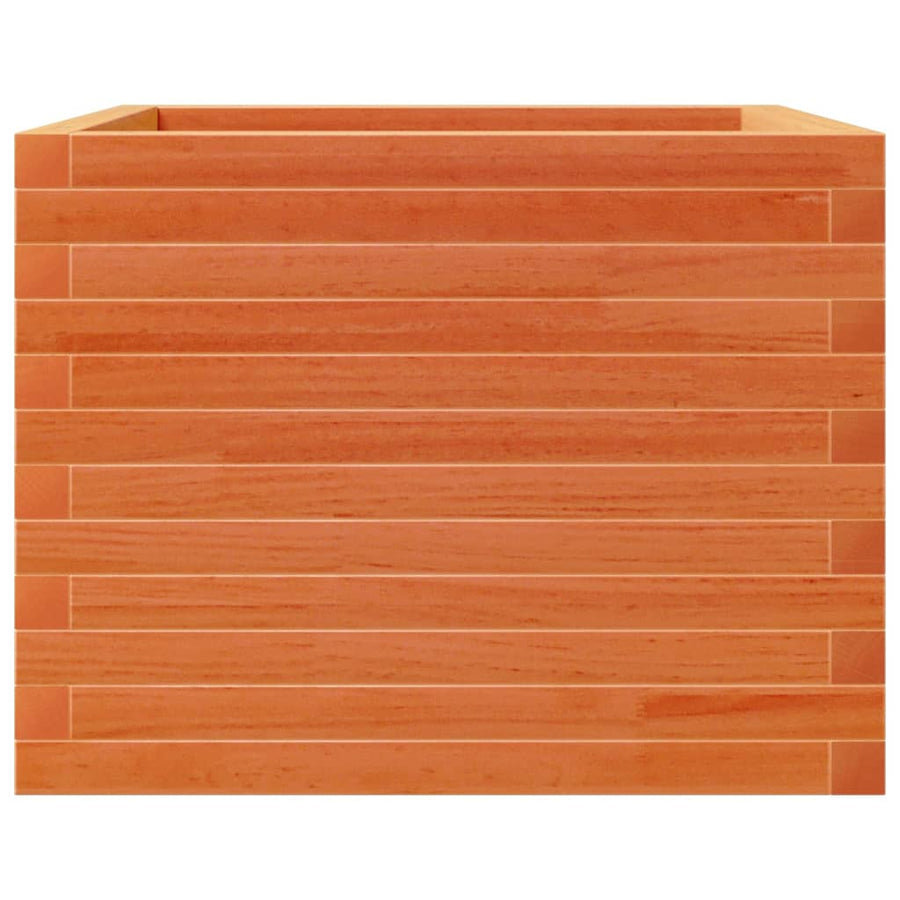 Plantenbak 60x60x45,5 cm massief grenenhout wasbruin