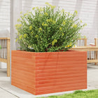 Planter 70x70x45.5 cm solid pine wax brown