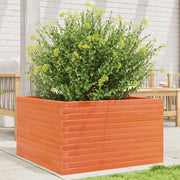 Plantenbak massief grenenhout 80x80x45,5 cm wasbruin
