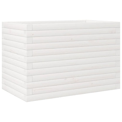 Plantenbak 70x40x45,5 cm massief grenenhout wit