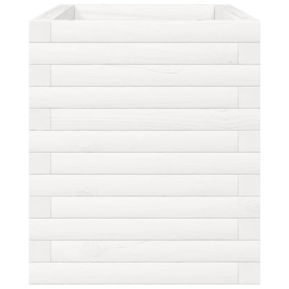 Plantenbak 70x40x45,5 cm massief grenenhout wit
