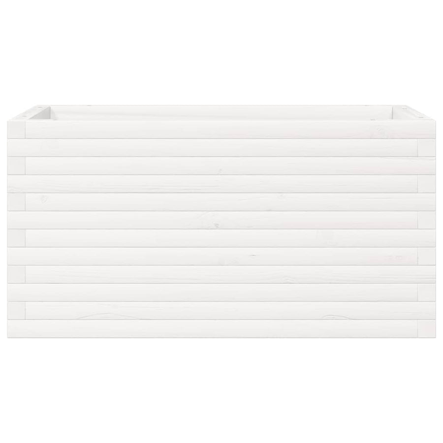 Plantenbak 90x40x45,5 cm massief grenenhout wit