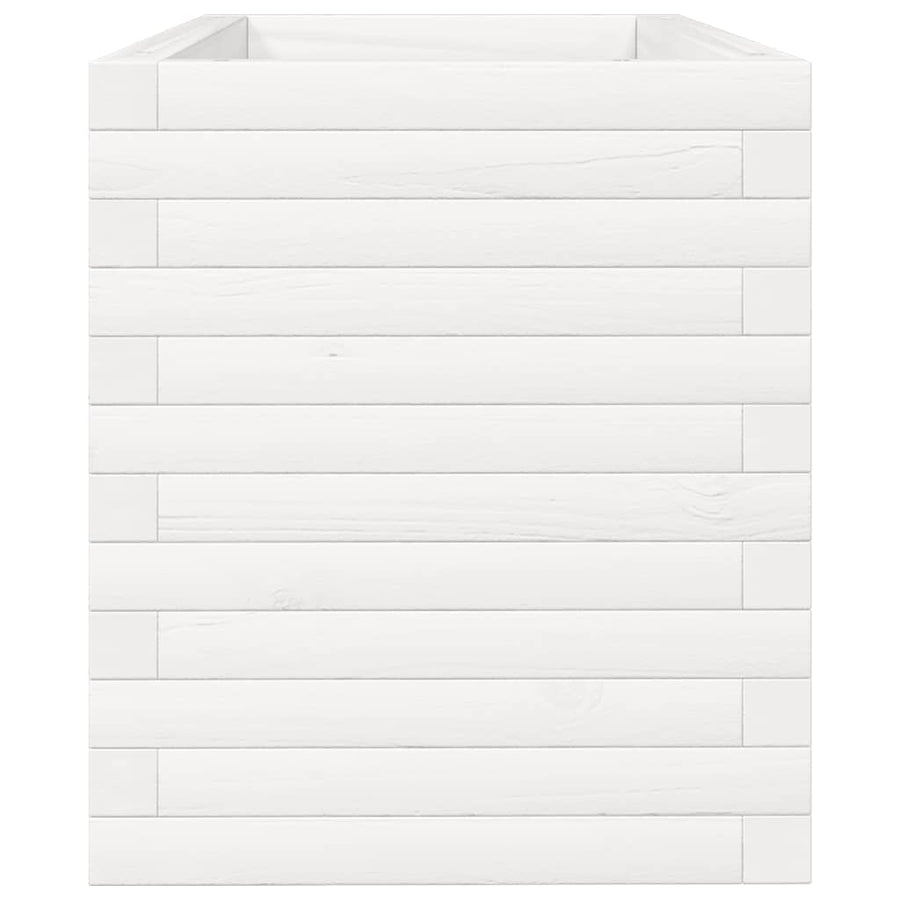 Plantenbak 90x40x45,5 cm massief grenenhout wit