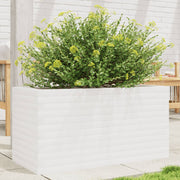 Plantenbak massief grenenhout 90x40x45,5 cm wit