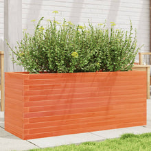 Plantenbak 110x40x45,5 cm massief grenenhout wasbruin
