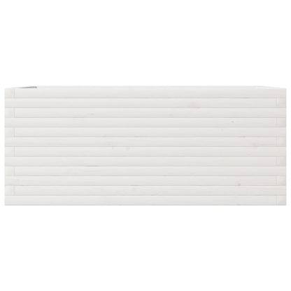 Plantenbak 110x60x45,5 cm massief grenenhout wit