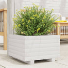 Planter 40x40x26.5 cm solid pine white