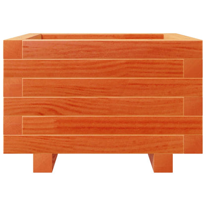 Plantenbak 40x40x26,5 cm massief grenenhout wasbruin