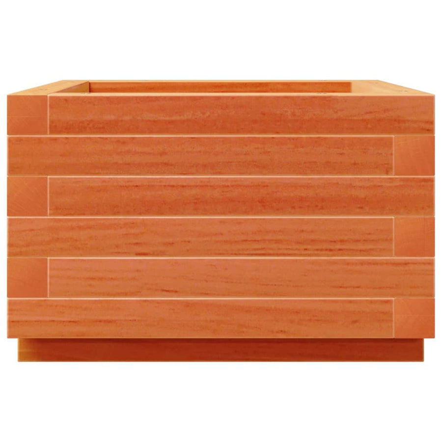 Plantenbak 40x40x26,5 cm massief grenenhout wasbruin
