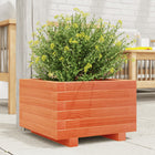 Planter 40x40x26.5 cm solid pine wax brown
