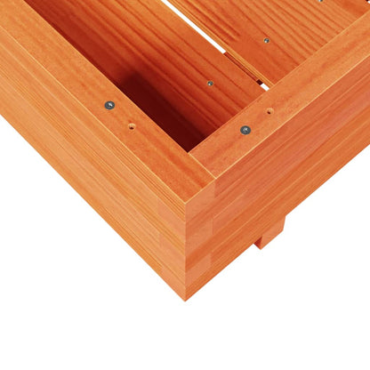 Plantenbak 70x70x26,5 cm massief grenenhout wasbruin