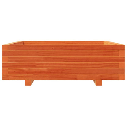 Plantenbak 80x80x26,5 cm massief grenenhout wasbruin