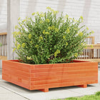 Raised garden bed 80x80x26.5 cm solid pine wash brown
