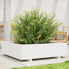 Planter 90x90x26.5 cm solid pine white