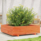 Planter box 90x90x26.5 cm solid pine wax brown