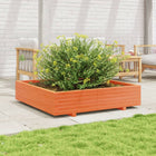 Planter 110x110x26.5 cm solid pine wash brown