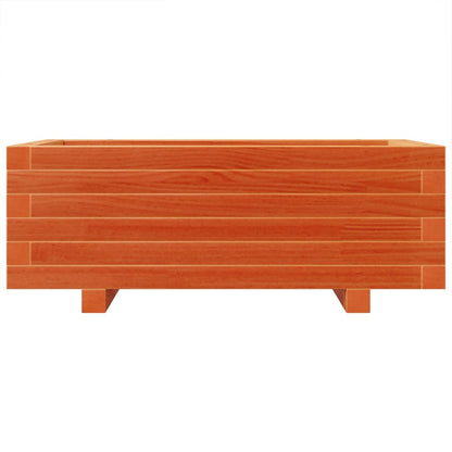 Plantenbak 70x40x26,5 cm massief grenenhout wasbruin