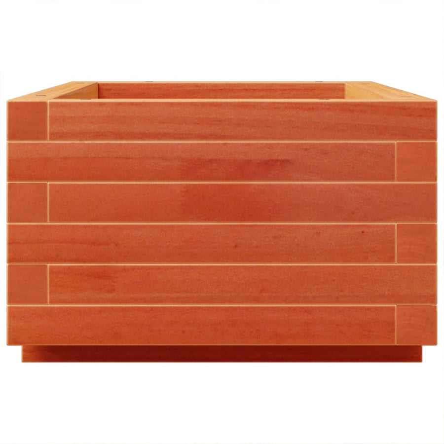 Plantenbak 70x40x26,5 cm massief grenenhout wasbruin