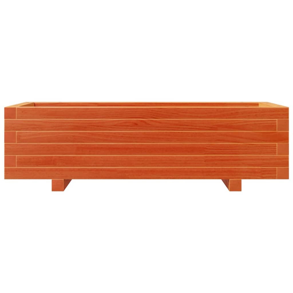 Plantenbak 90x40x26,5 cm massief grenenhout wasbruin