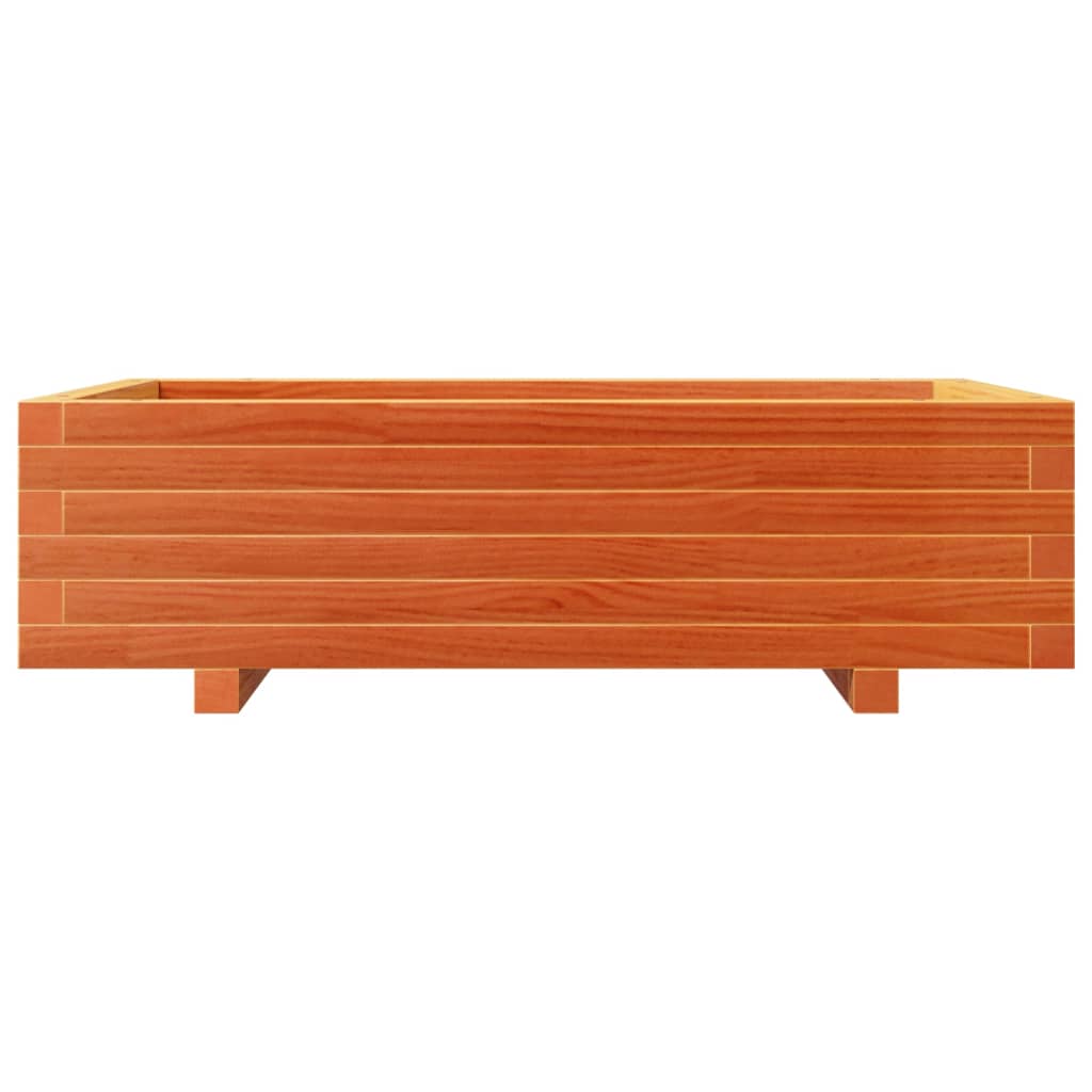 Plantenbak 90x60x26,5 cm massief grenenhout wasbruin
