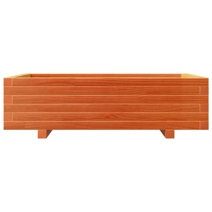 Plantenbak 90x60x26,5 cm massief grenenhout wasbruin