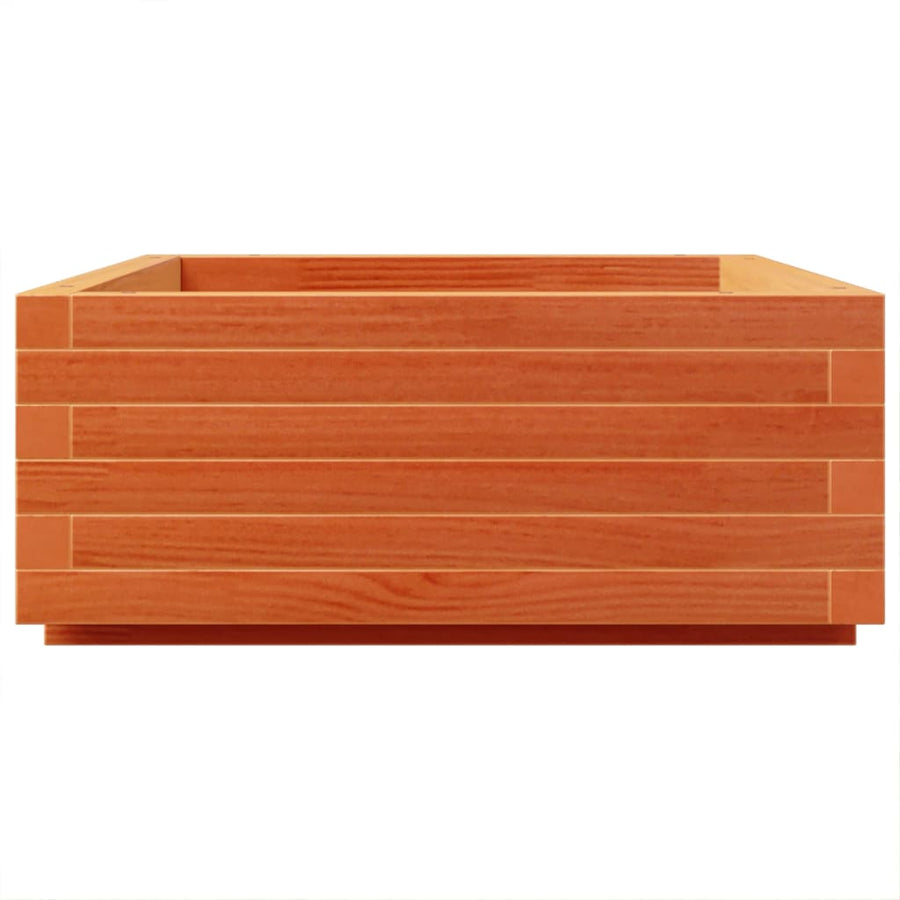 Plantenbak 90x60x26,5 cm massief grenenhout wasbruin