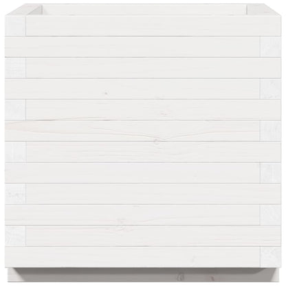 Plantenbak 50x50x49,5 cm massief grenenhout wit