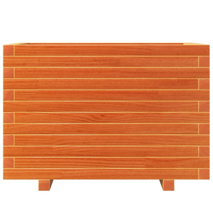 Plantenbak 70x40x49,5 cm massief grenenhout wasbruin