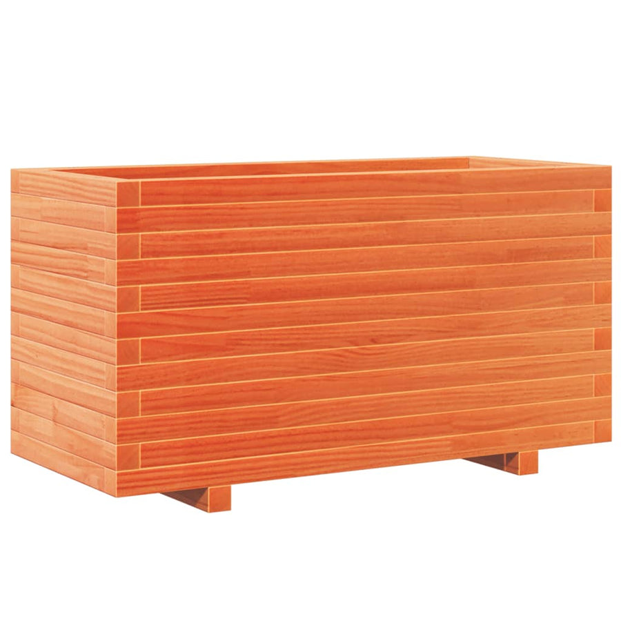 Plantenbak 90x40x49,5 cm massief grenenhout wasbruin